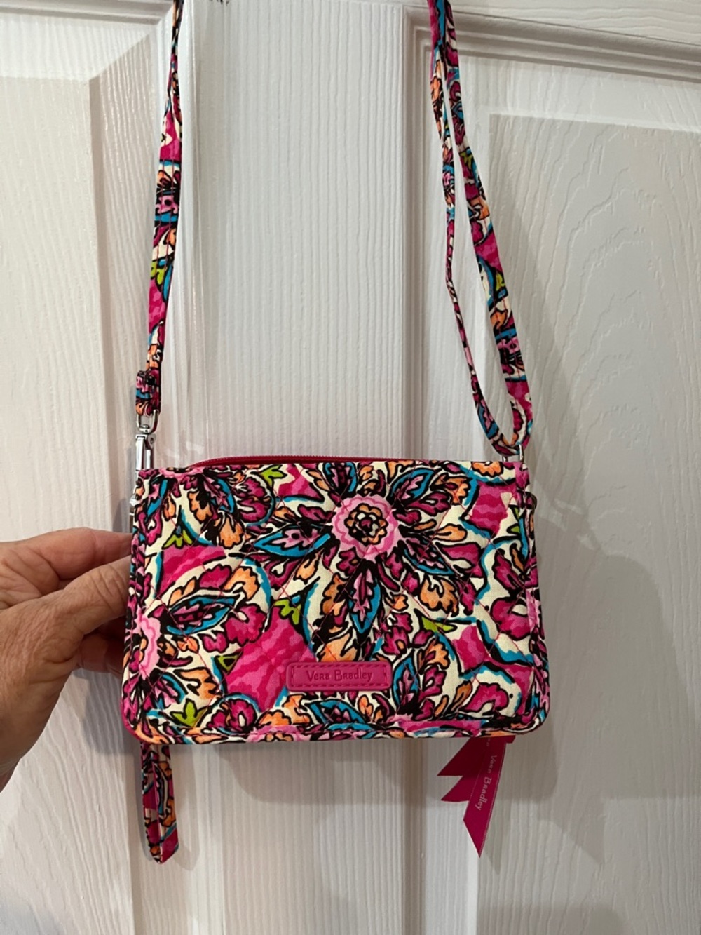 Vera Bradley Hot Pink Floral Quilted Crossbody